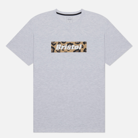 фото Мужская футболка f.c. real bristol box logo, цвет серый, размер s