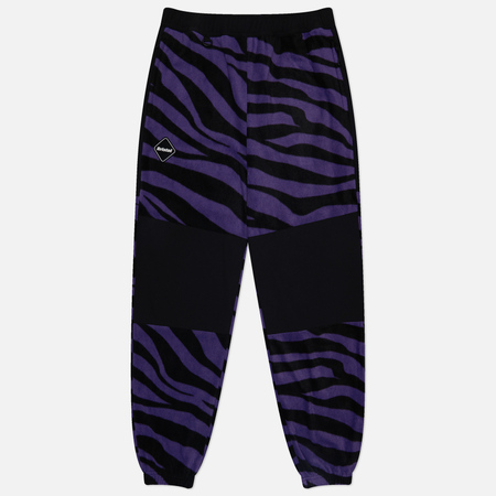 фото Мужские брюки f.c. real bristol zebra fleece, цвет фиолетовый, размер s