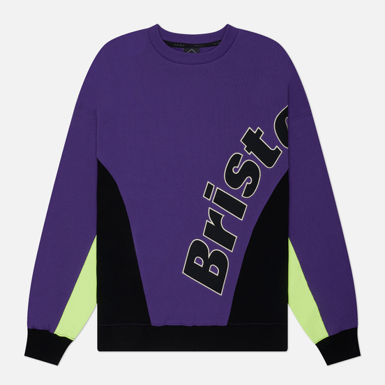 トップス FCRB Bristol SOFTPILE LOUNGE CREWNECK XL Мужская толстовка F.C. Real Bristol Big Logo Paneled Crew