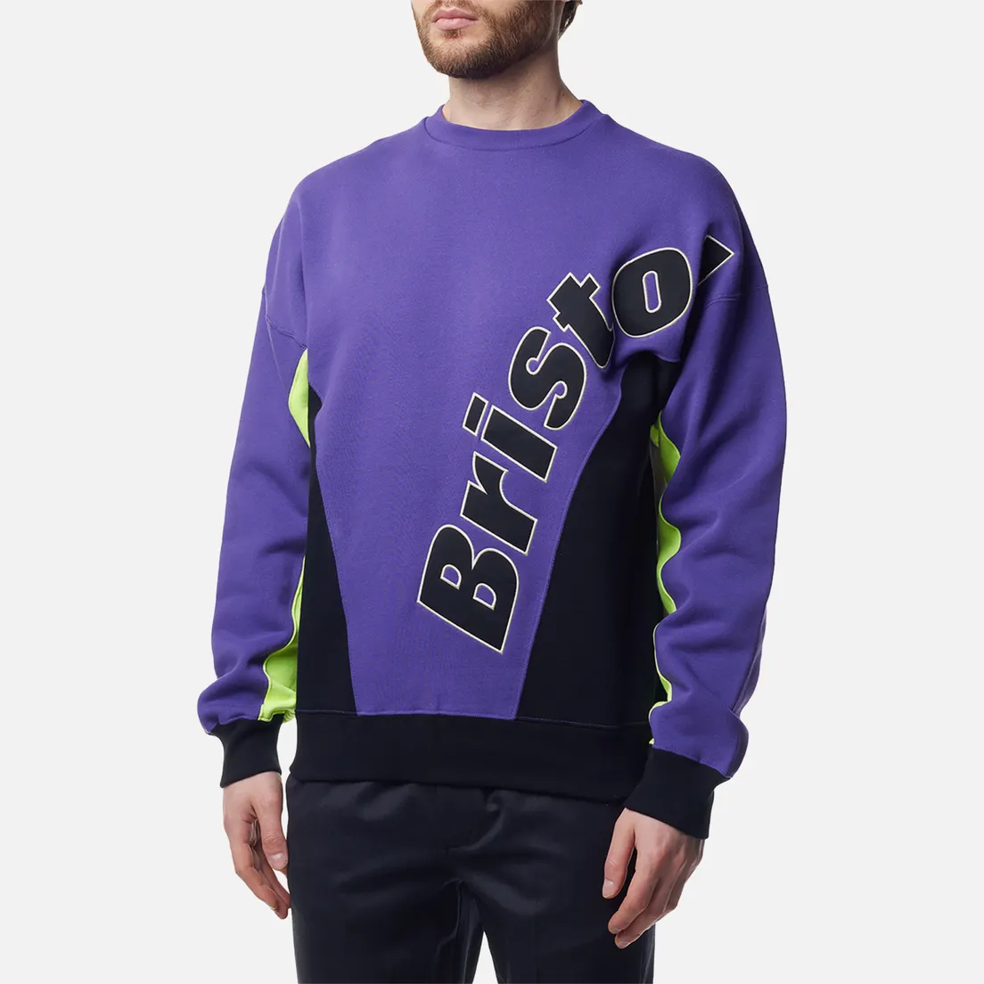 F.C. Real Bristol Мужская толстовка Big Logo Paneled Crew Neck