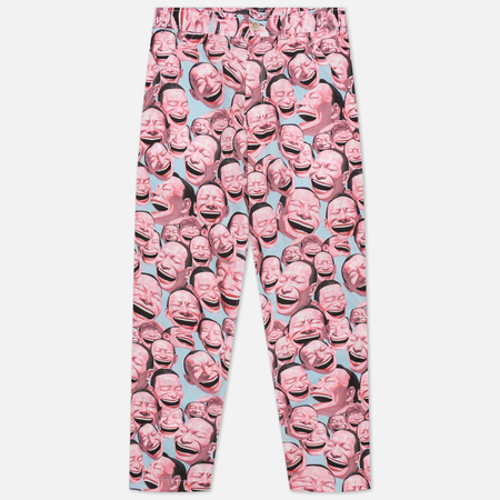 Мужские брюки Comme des Garcons SHIRT x Yue Minjun All Over Print, цвет розовый, размер XL