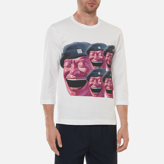 Мужской лонгслив Comme des Garcons SHIRT x Yue Minjun Print E White