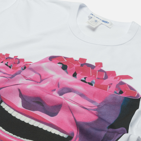 Мужской лонгслив Comme des Garcons SHIRT x Yue Minjun Print F White