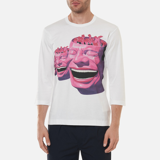 Мужской лонгслив Comme des Garcons SHIRT x Yue Minjun Print F White