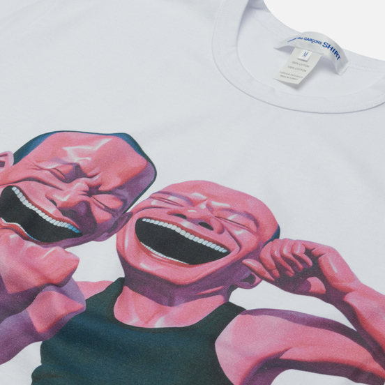 Мужская футболка Comme des Garcons SHIRT x Yue Minjun Print D White