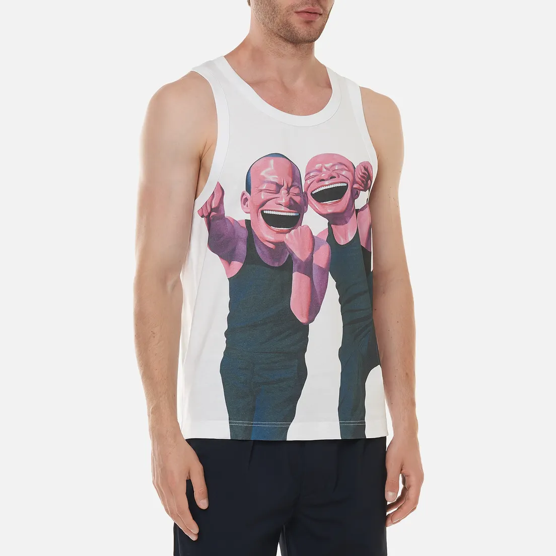 Comme des Garcons SHIRT Мужская майка x Yue Minjun Print D