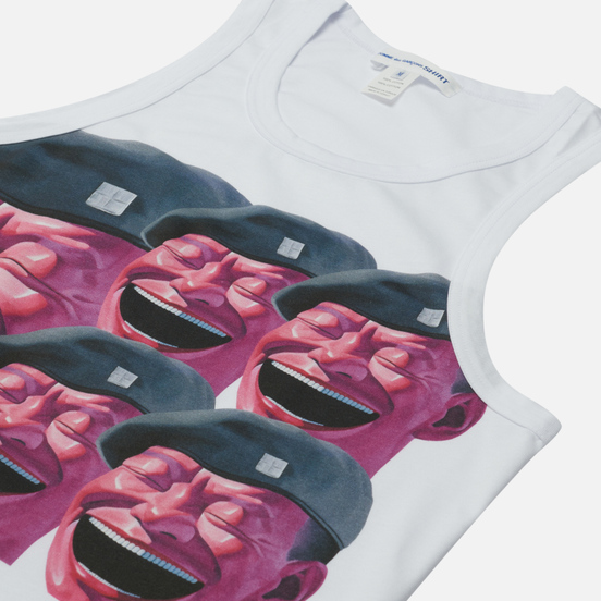 Мужская майка Comme des Garcons SHIRT x Yue Minjun Print E White