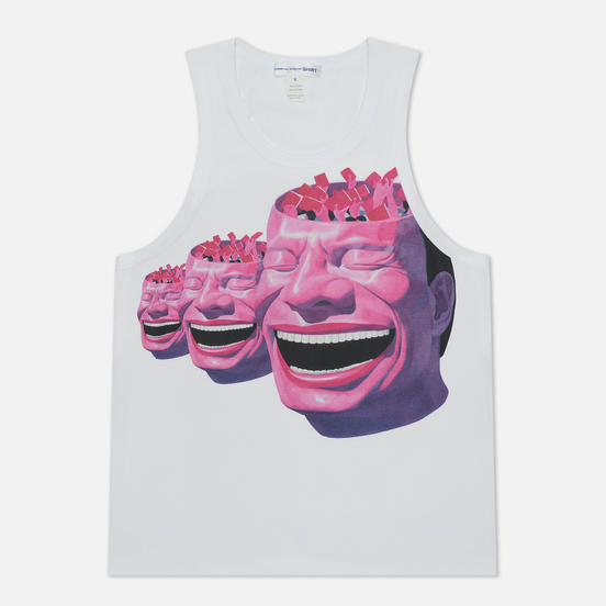 Мужская майка Comme des Garcons SHIRT x Yue Minjun Print F White