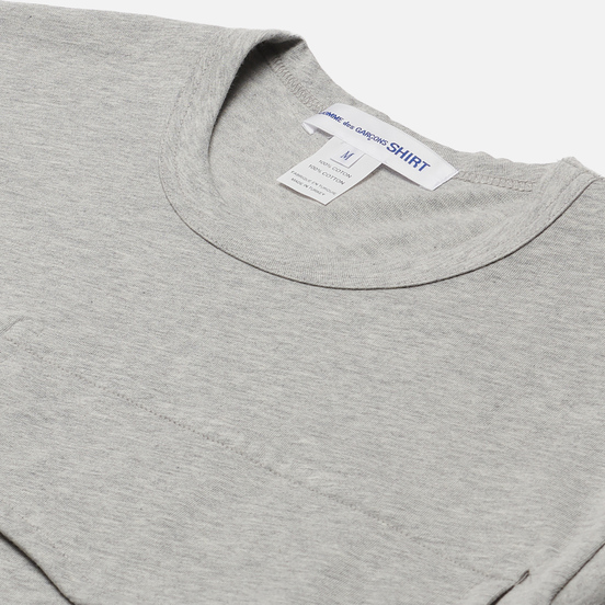 Мужская футболка Comme des Garcons SHIRT Exaggerated Pocket Grey