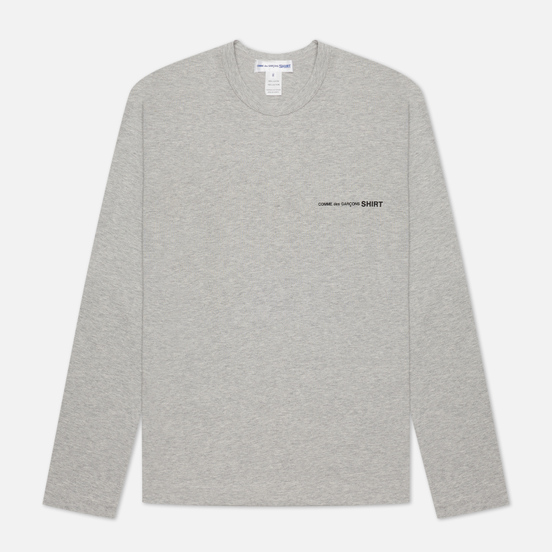 Мужской лонгслив Comme des Garcons SHIRT Front Logo Grey