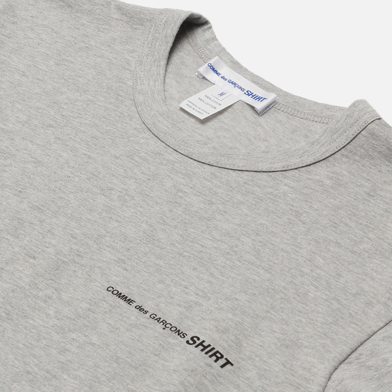 Мужской лонгслив Comme des Garcons SHIRT Front Logo Grey