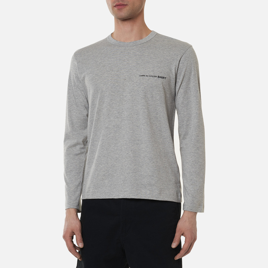 Мужской лонгслив Comme des Garcons SHIRT Front Logo Grey