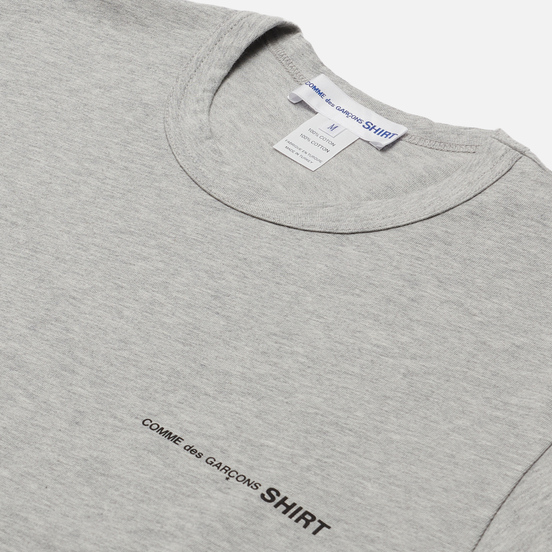 Мужская футболка Comme des Garcons SHIRT Front Logo Grey
