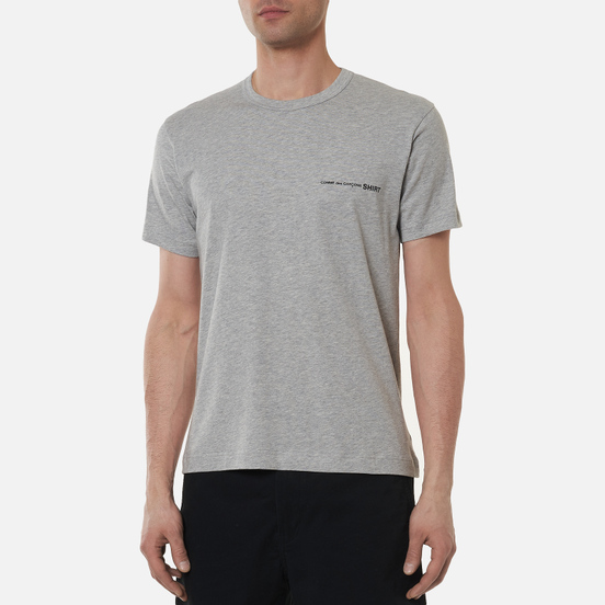 Мужская футболка Comme des Garcons SHIRT Front Logo Grey