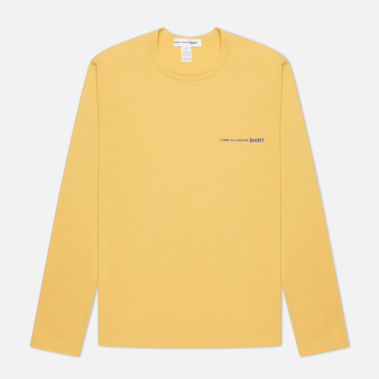 Мужской лонгслив Comme des Garcons SHIRT Front Logo Yellow
