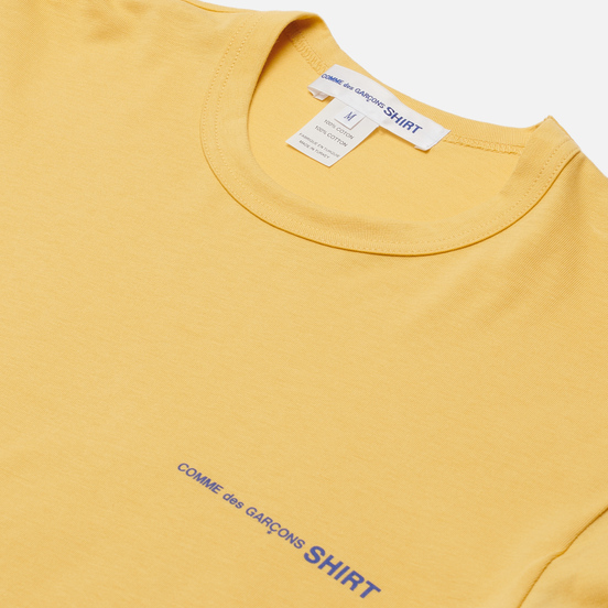Мужской лонгслив Comme des Garcons SHIRT Front Logo Yellow
