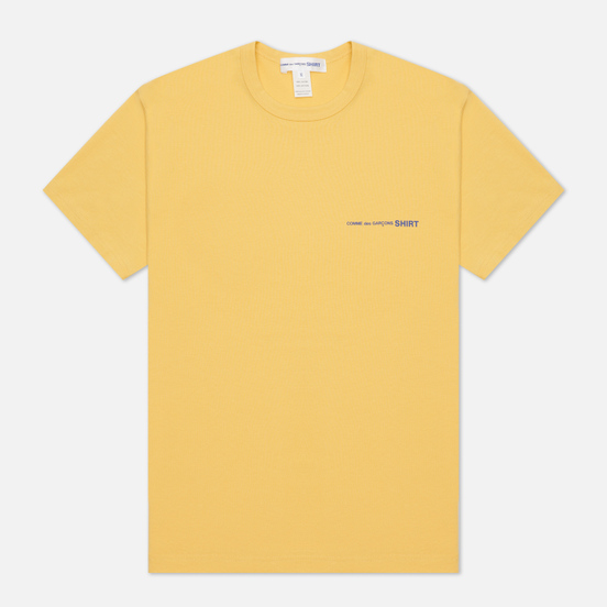 Мужская футболка Comme des Garcons SHIRT Front Logo Yellow