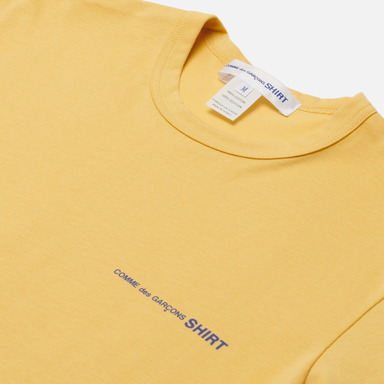 Мужская футболка Comme des Garcons SHIRT Front Logo Yellow
