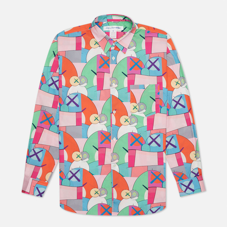 Мужская рубашка Comme des Garcons SHIRT x KAWS Print H, цвет комбинированный, размер L