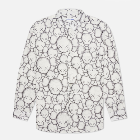 Мужская рубашка Comme des Garcons SHIRT x KAWS Print A, цвет белый, размер XL