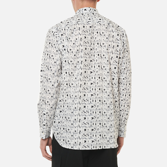 Мужская рубашка Comme des Garcons SHIRT x KAWS Print E White/Black