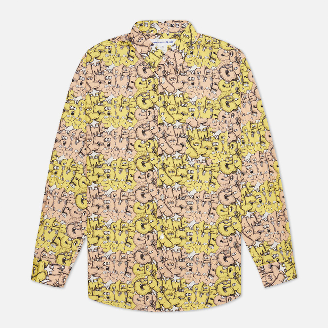 Мужская рубашка Comme des Garcons SHIRT, цвет жёлтый, размер L