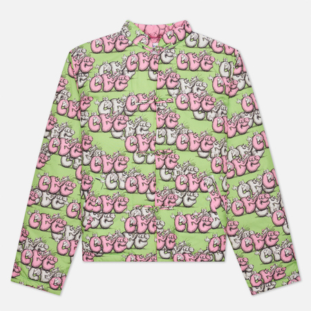 Мужская куртка Comme des Garcons SHIRT x KAWS Print G/B, цвет зелёный, размер L