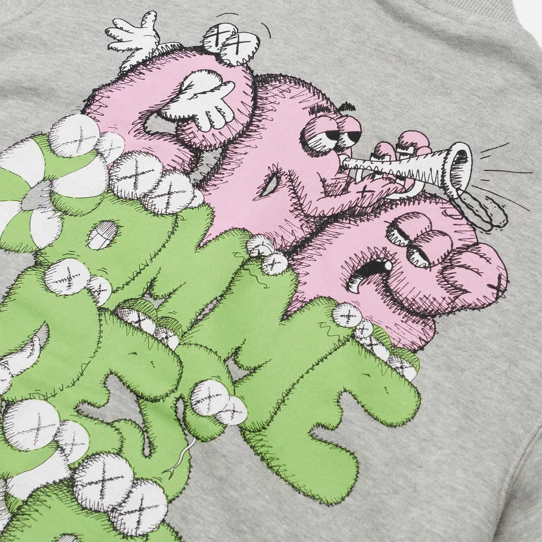 Comme des Garcons SHIRT Мужская толстовка x KAWS Print 4 Crew Neck