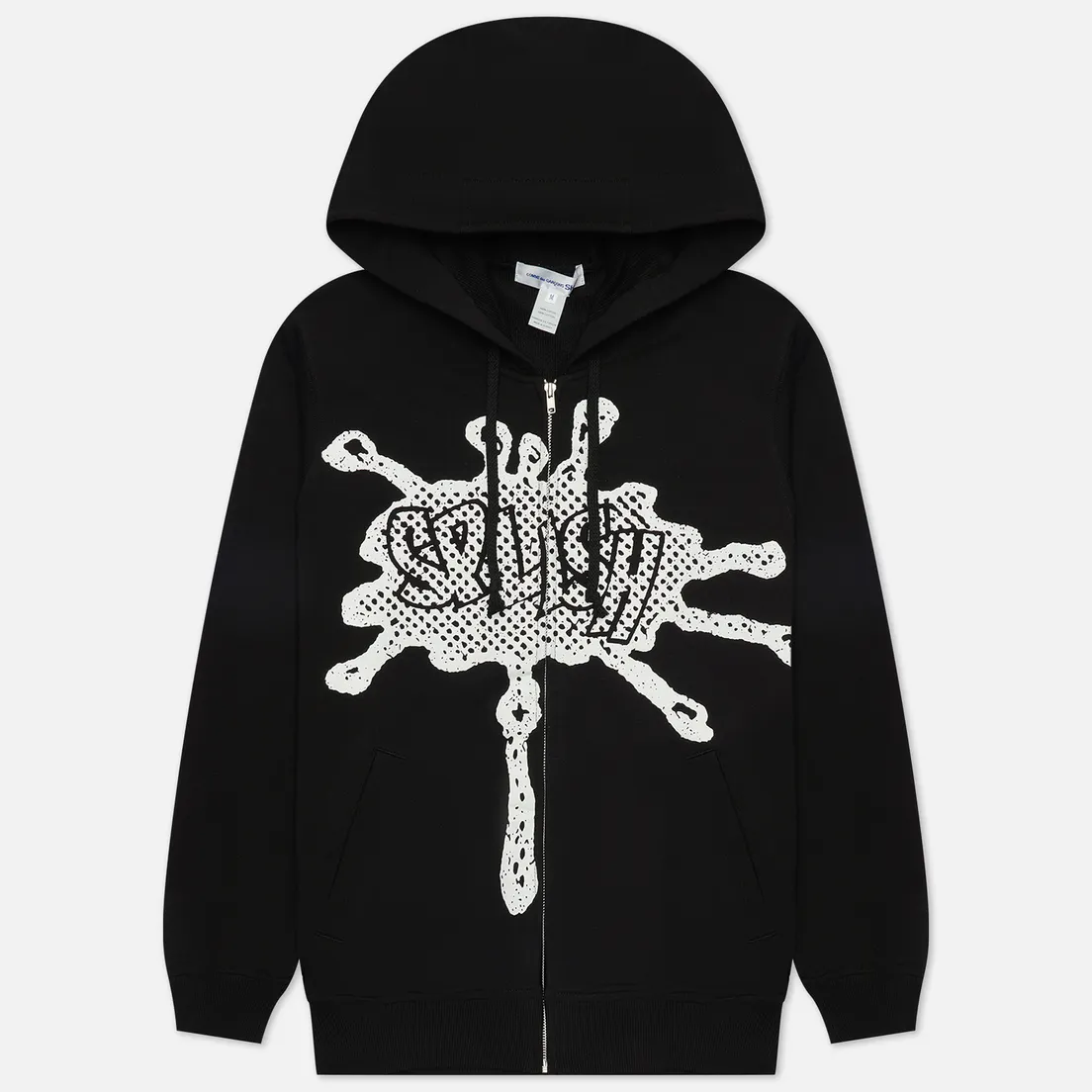 Comme des Garcons SHIRT Мужская толстовка x Christian Marclay Print Splash Zip Hoodie