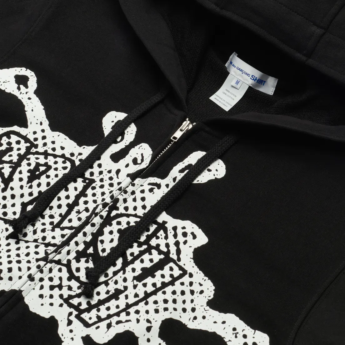 Comme des Garcons SHIRT Мужская толстовка x Christian Marclay Print Splash Zip Hoodie