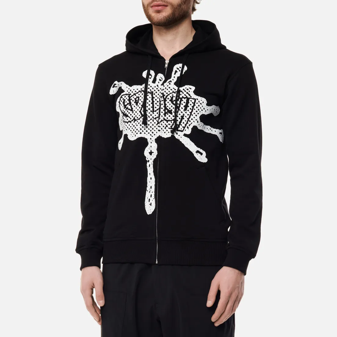 Comme des Garcons SHIRT Мужская толстовка x Christian Marclay Print Splash Zip Hoodie