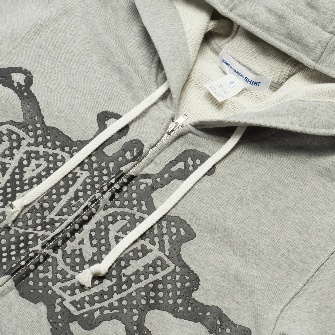 Comme des Garcons SHIRT Мужская толстовка x Christian Marclay Print Splash Zip Hoodie