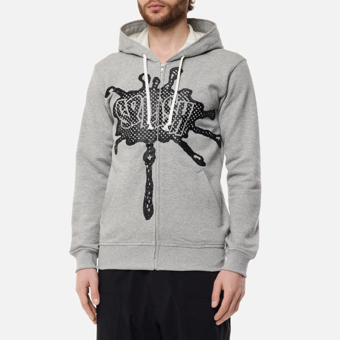 Comme des Garcons SHIRT Мужская толстовка x Christian Marclay Print Splash Zip Hoodie