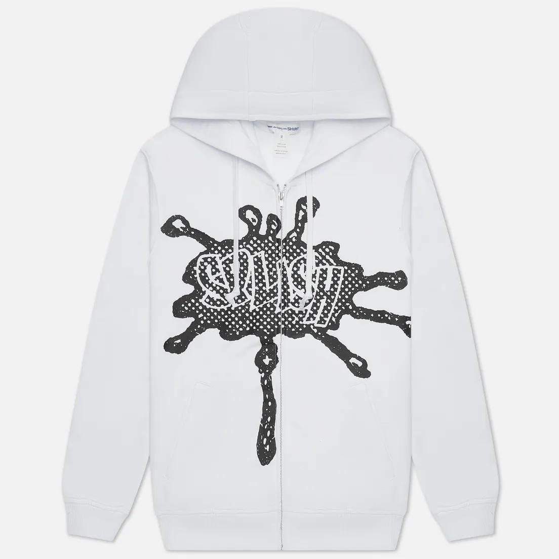 Comme des Garcons SHIRT Мужская толстовка x Christian Marclay Print Splash Zip Hoodie