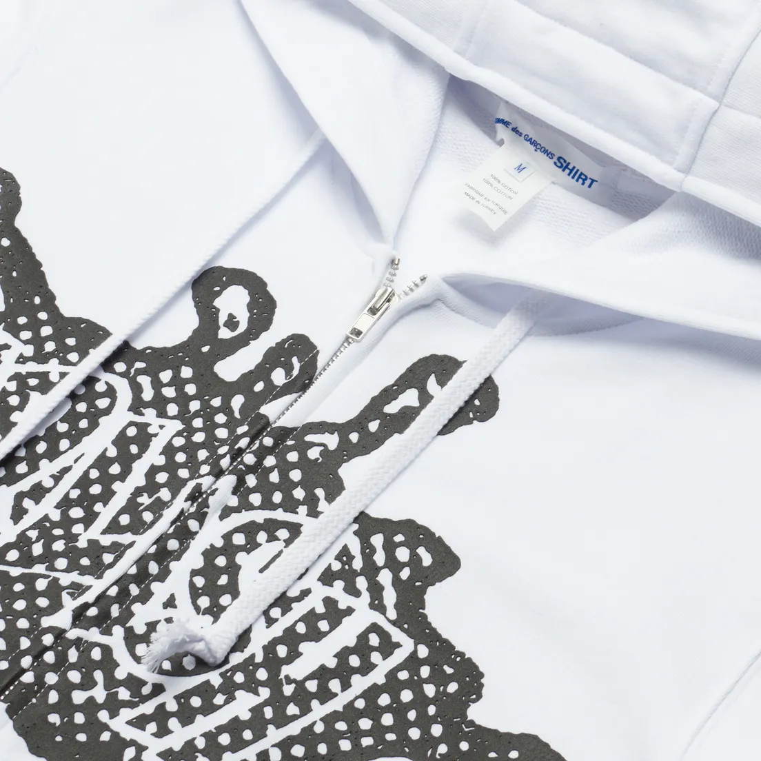 Comme des Garcons SHIRT Мужская толстовка x Christian Marclay Print Splash Zip Hoodie