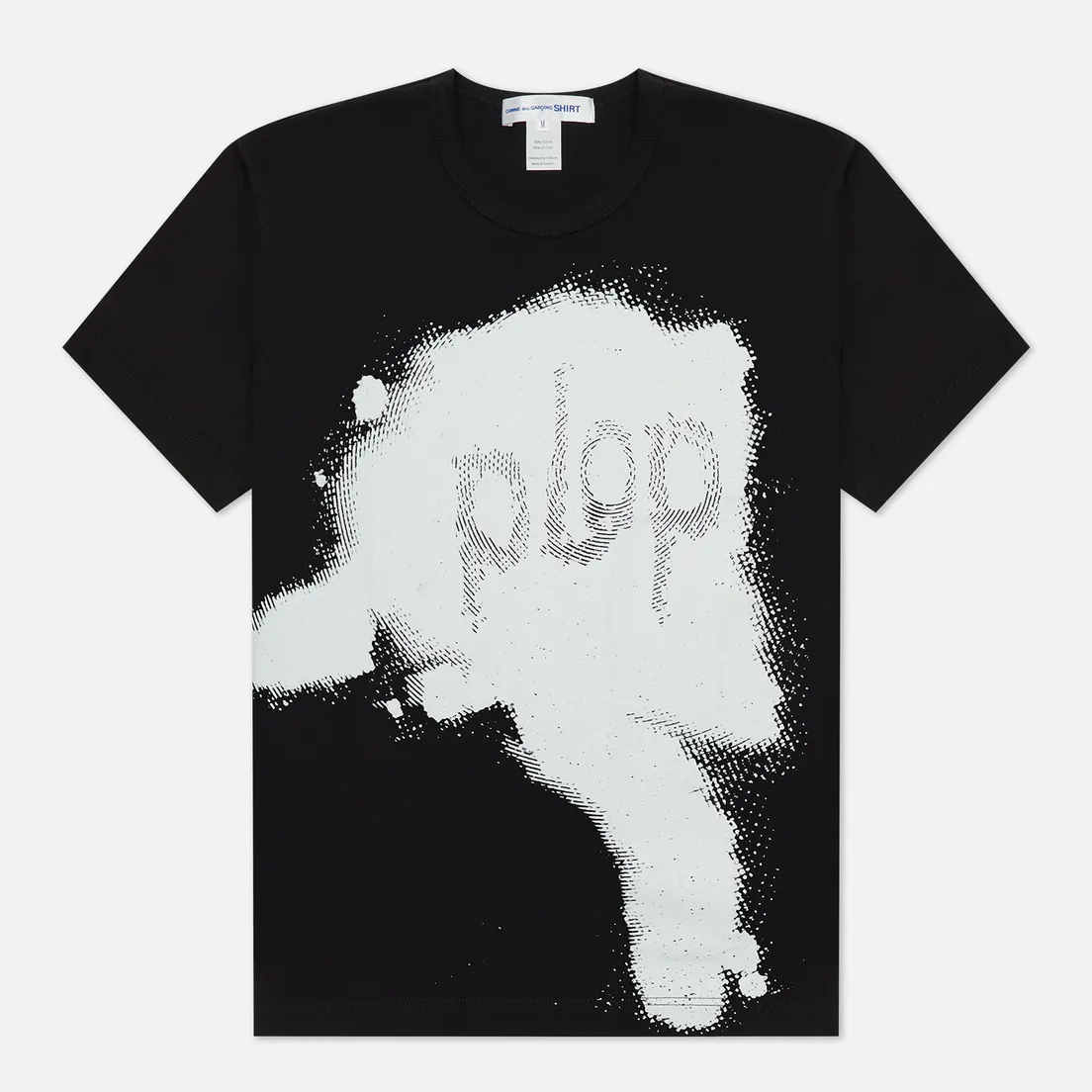 Comme des Garcons SHIRT Мужская футболка x Christian Marclay Print Plop Crew Neck