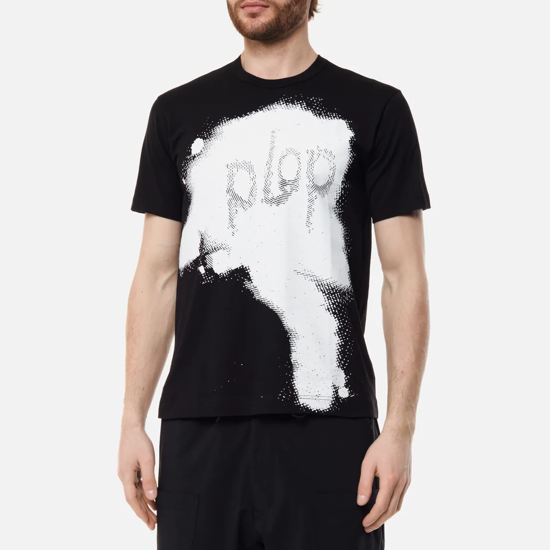 Comme des Garcons SHIRT Мужская футболка x Christian Marclay Print Plop Crew Neck