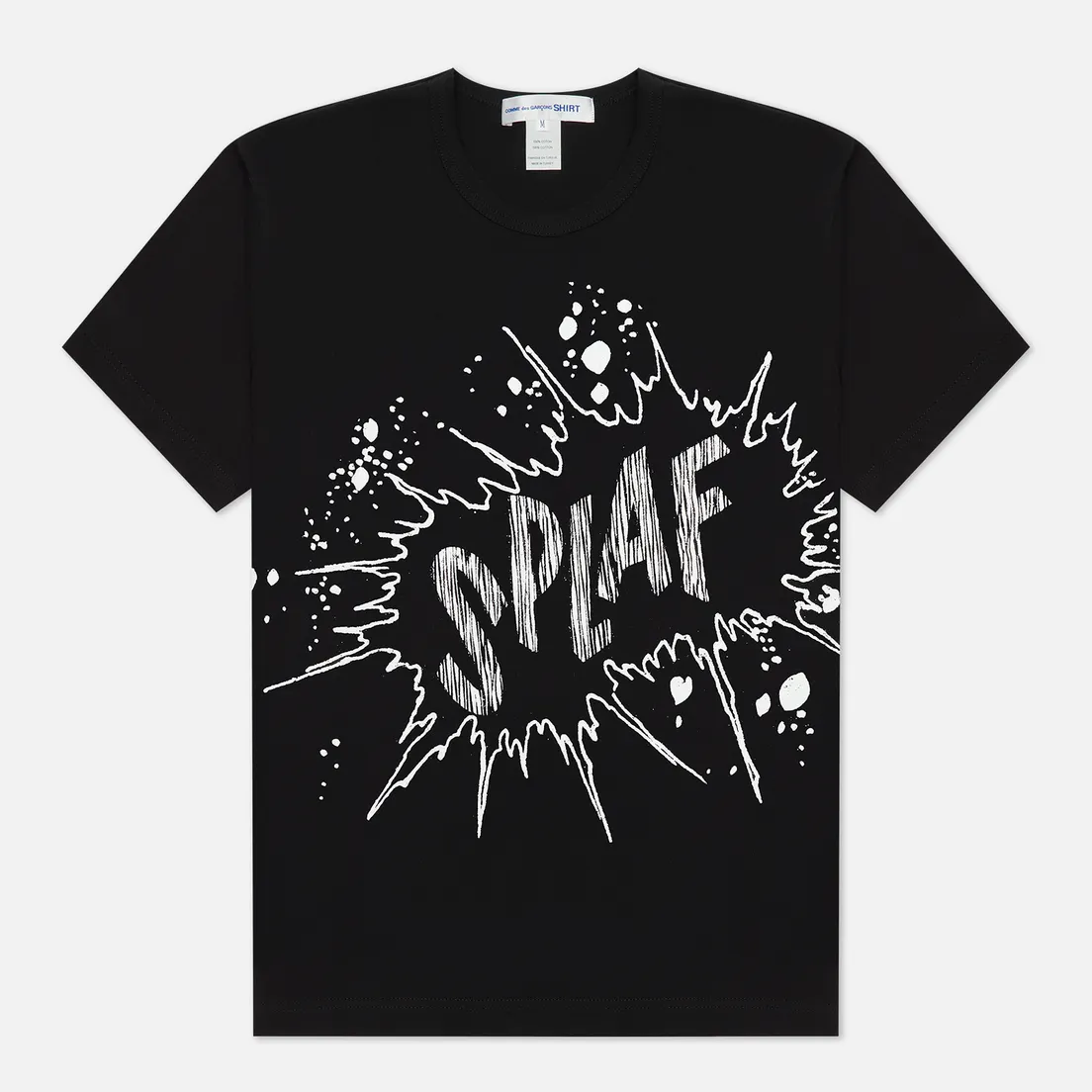 Comme des Garcons SHIRT Мужская футболка x Christian Marclay Print Splaf Crew Neck