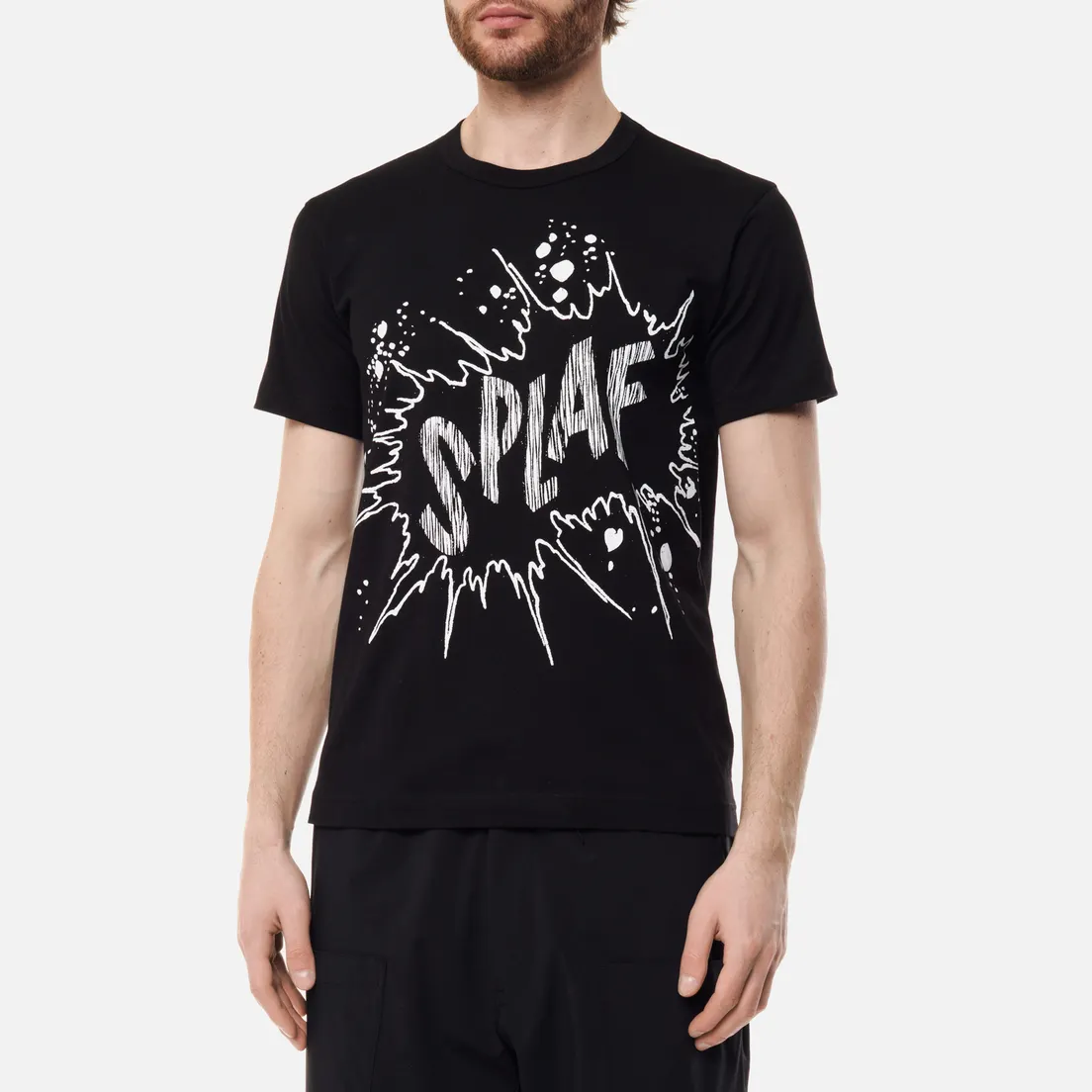 Comme des Garcons SHIRT Мужская футболка x Christian Marclay Print Splaf Crew Neck