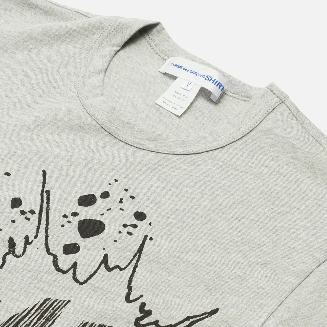 Comme des Garcons SHIRT Мужская футболка x Christian Marclay Print Splaf Crew Neck
