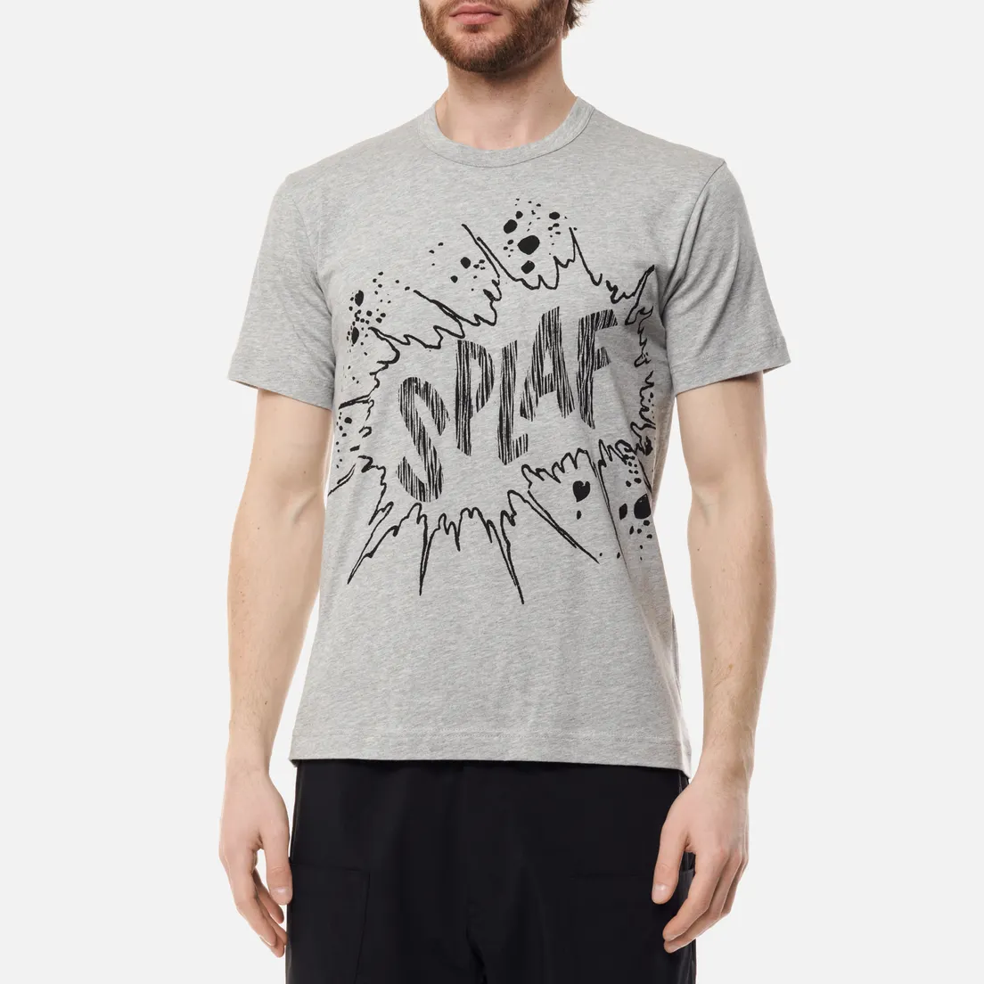 Comme des Garcons SHIRT Мужская футболка x Christian Marclay Print Splaf Crew Neck