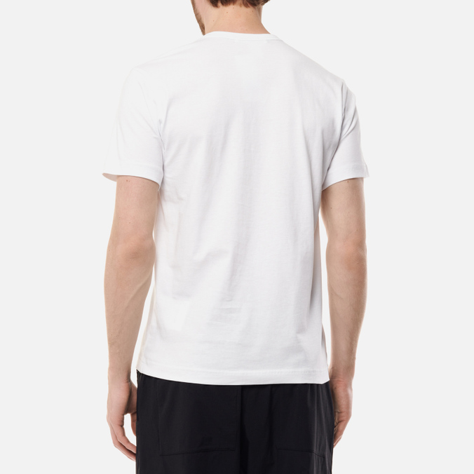 Мужская футболка Comme des Garcons SHIRT, цвет белый, размер L FI-T004-S22-3 x Christian Marclay Print Splaf Crew Neck - фото 4