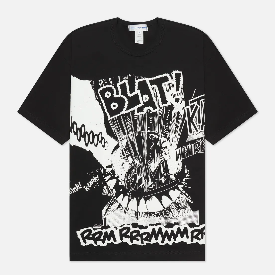 Comme des Garcons SHIRT Мужская футболка x Christian Marclay Print Blat Crew Neck