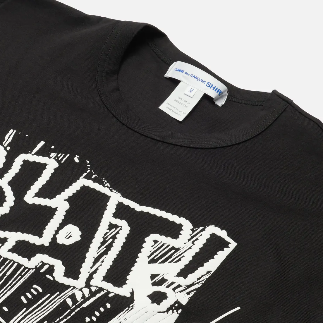 Comme des Garcons SHIRT Мужская футболка x Christian Marclay Print Blat Crew Neck