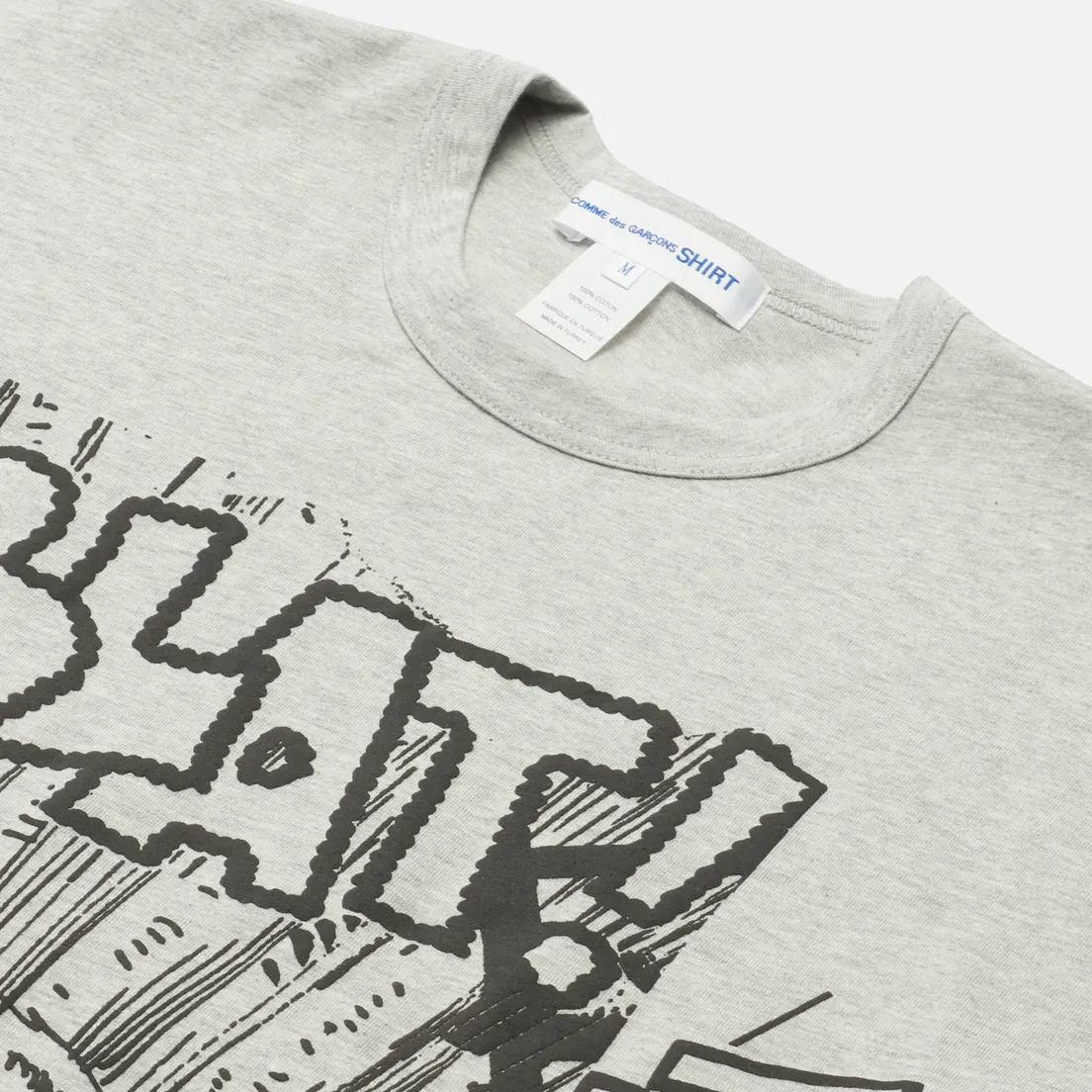 Comme des Garcons SHIRT Мужская футболка x Christian Marclay Print Blat Crew Neck
