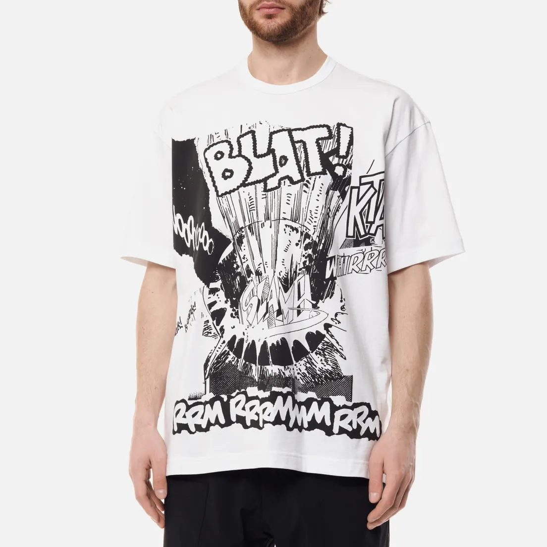 Comme des Garcons SHIRT Мужская футболка x Christian Marclay Print Blat Crew Neck