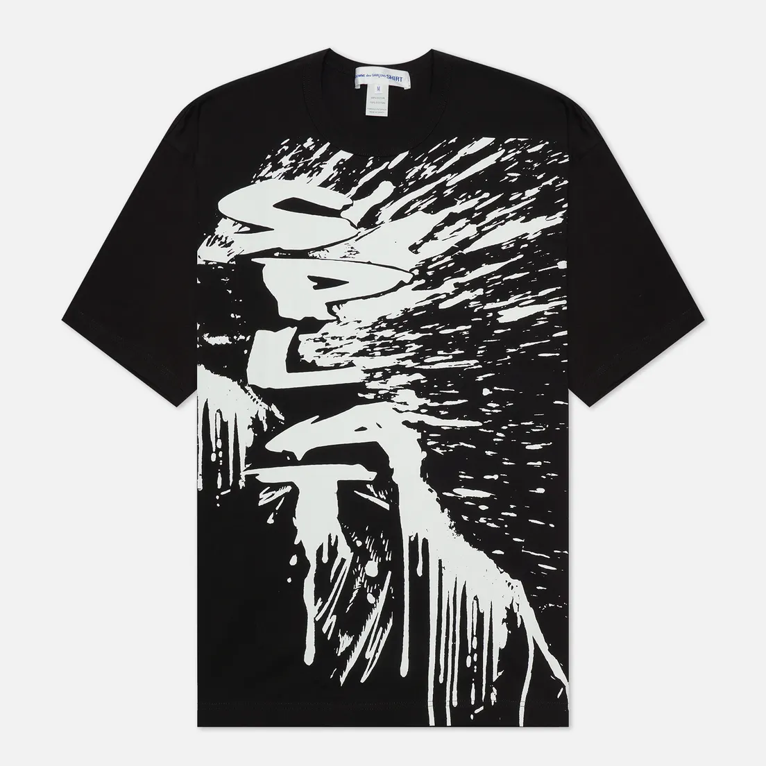 Comme des Garcons SHIRT Мужская футболка x Christian Marclay Print Splat Crew Neck