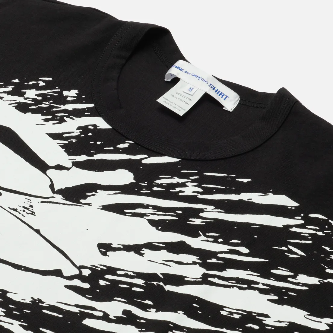 Comme des Garcons SHIRT Мужская футболка x Christian Marclay Print Splat Crew Neck