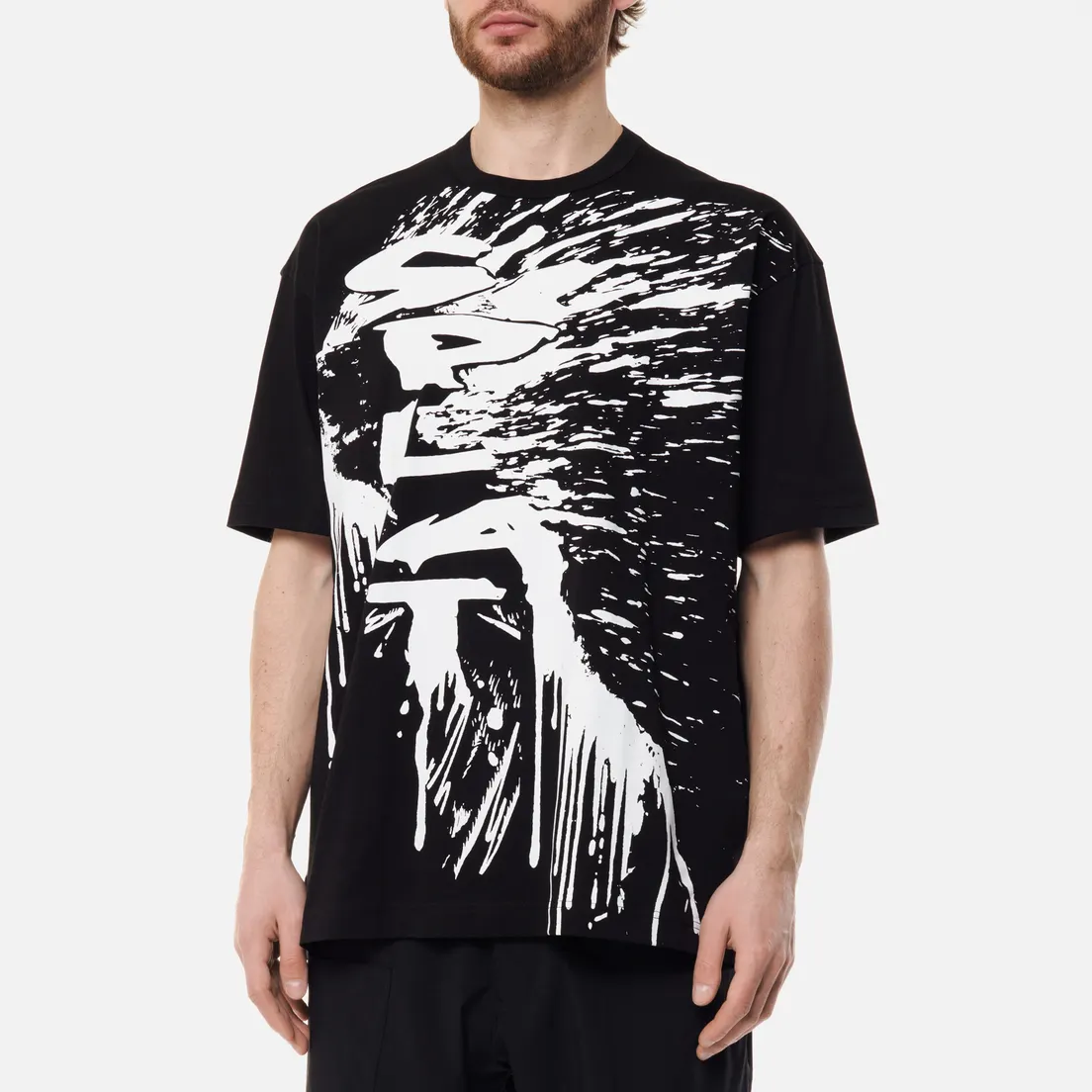 Comme des Garcons SHIRT Мужская футболка x Christian Marclay Print Splat Crew Neck
