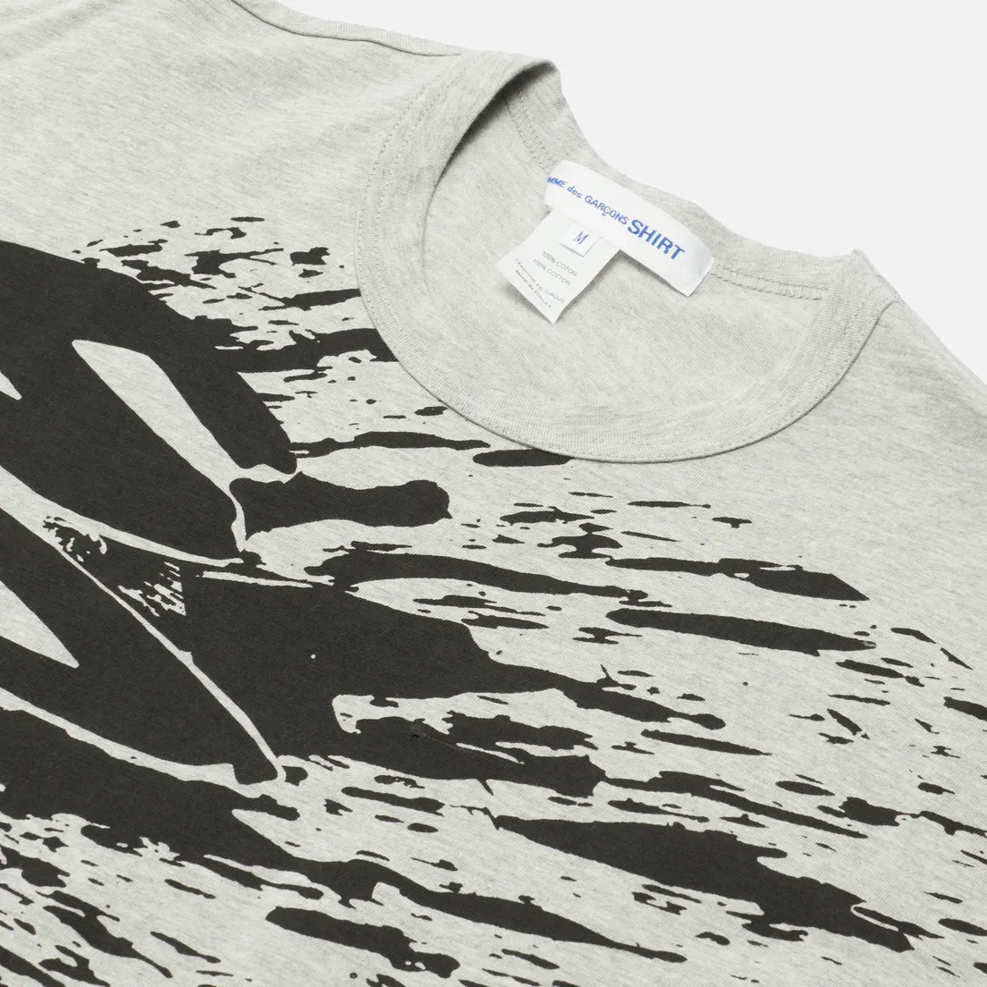 Comme des Garcons SHIRT Мужская футболка x Christian Marclay Print Splat Crew Neck